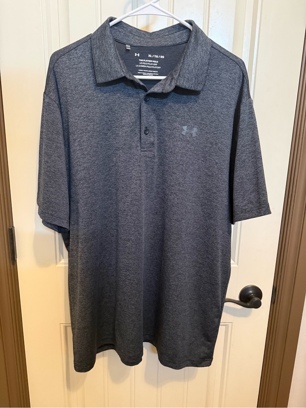 Under Armour Men's Dark Charcoal Heather Polo